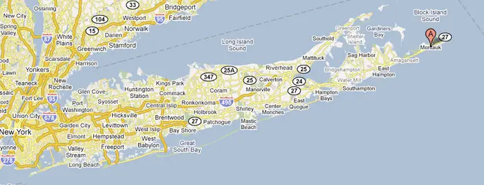 Map of Montauk NY