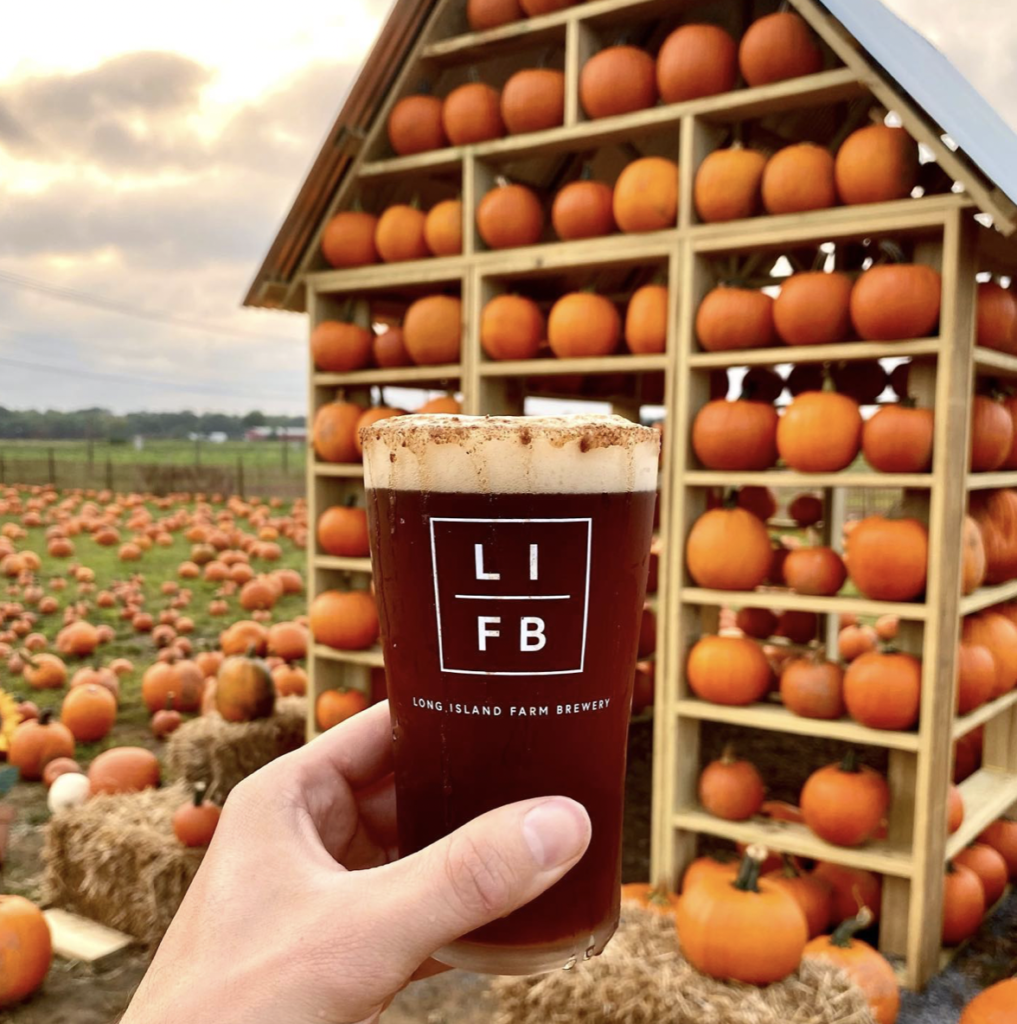 pumpkin ale with cinnamon and sugar rim